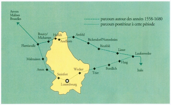 Map at Musée du Relais Postal